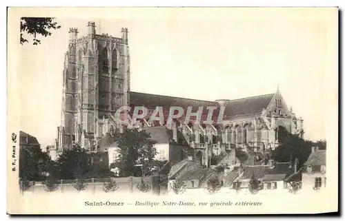 Cartes postales Saint Omer Basilique Notre Dame Vue Generale