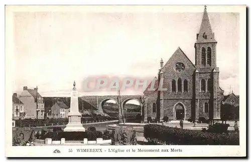 Cartes postales Wimereux L eglise et le monument aux morts