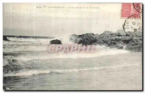 Ansichtskarte AK Wimereux Gros Temps a la Rochette