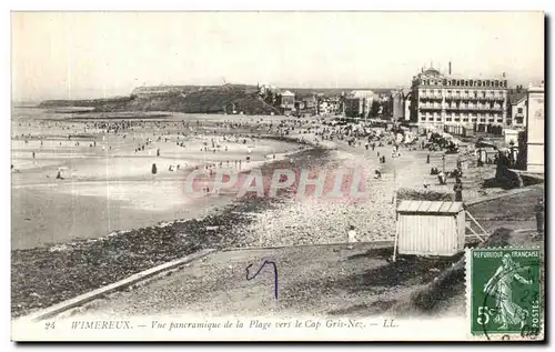 Cartes postales Wimereux Vue Pancramique de la Plage Vers le Cap Gris Nez