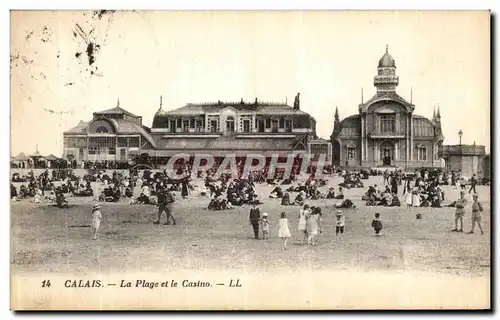 Cartes postales Calais La Plage et le Casino