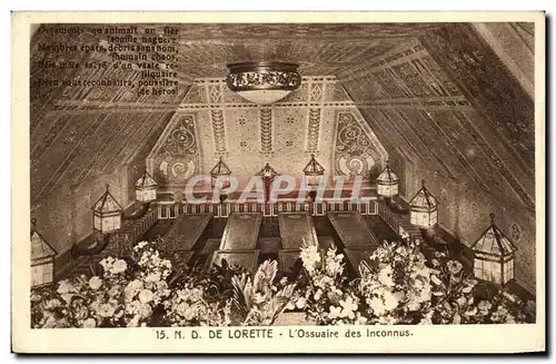 Cartes postales ND de Lorette L Osuaire des Inconnus