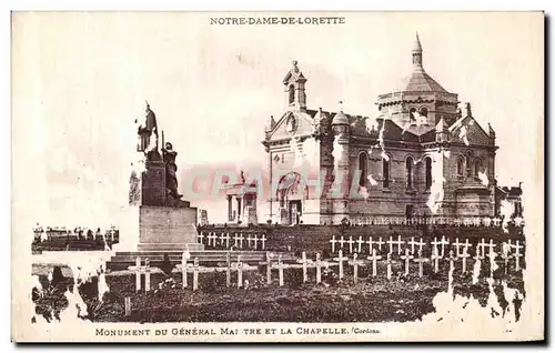 Ansichtskarte AK ND de Lorette Monument du general et la chapelle