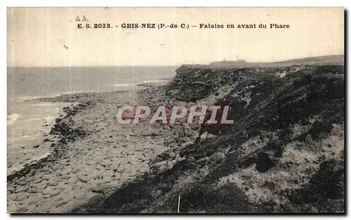 Cartes postales Gris Nez Falaise en Avant du Phare