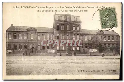 Cartes postales Lens Avant Guerre Les Ecoles Superieures Condorcet et Compon