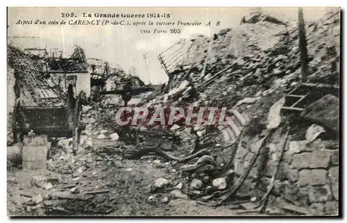 Cartes postales La Grande Guerre Aspect d Un Coin de Carency apres la victoire francaise Militaria