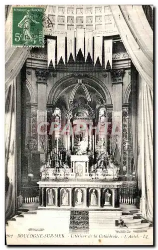 Cartes postales Boulogne Sur Mer Interieur de la Cathedrale L Autel