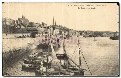 Cartes postales Boulogne Sur Mer Le Port et les Quais Bateaux