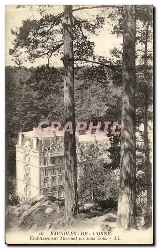 Cartes postales Bagnoles De L Orne Etablissement Thermal vu sous bois