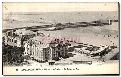 Cartes postales Boulogne Sur Mer La Casino et la Jetee Academie de Gymnastique