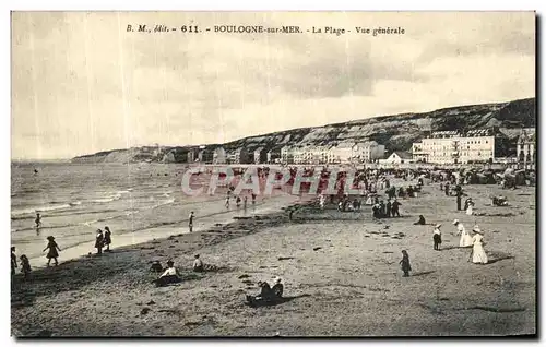 Cartes postales Boulogne Sur Mer La Plage Vue Generale