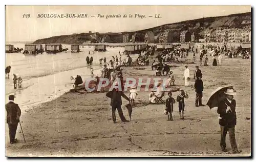 Cartes postales Boulogne Sur Mer Vue Generale de la Plage