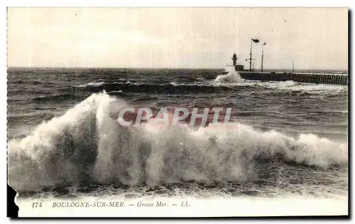 Cartes postales Boulogne Sur Mer Grosse Mer