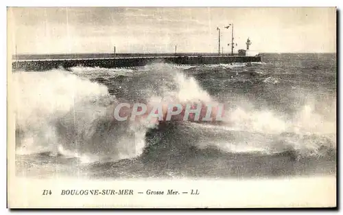 Cartes postales Boulogne sur Mer Grosse Mer