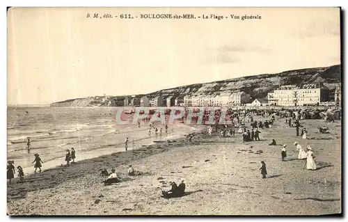 Cartes postales Boulogne sur Mer La Plage Vue generale