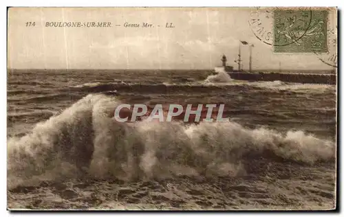 Cartes postales Boulogne sur Mer Grosse Mer