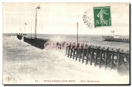 Cartes postales Boulogne sur Mer Mer Houleuse