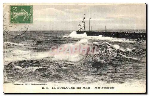 Ansichtskarte AK Boulogne Sur Mer Mer Houleuse