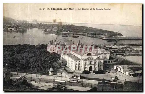 Cartes postales Boulogne Sur Mer Le Casino et le Bassin Loubet