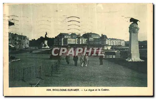 Cartes postales Boulogne Sur Mer Boulevard La Digue et le Casino