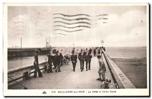 Cartes postales Boulogne sur Mer La Jetee a Maree Haute