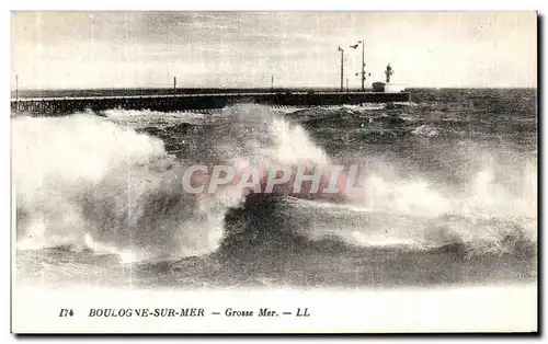 Cartes postales Boulogne sur Mer Grosse Mer