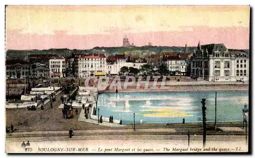 Cartes postales Boulogne sur Mer Le Pont Marguet et les quais