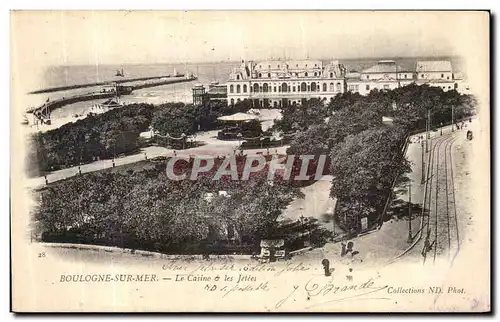 Cartes postales Boulogne sur Mer Le Casino et les jetees