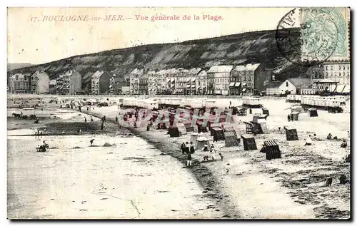 Cartes postales Boulogne sur Mer Vue Generale de La Plage