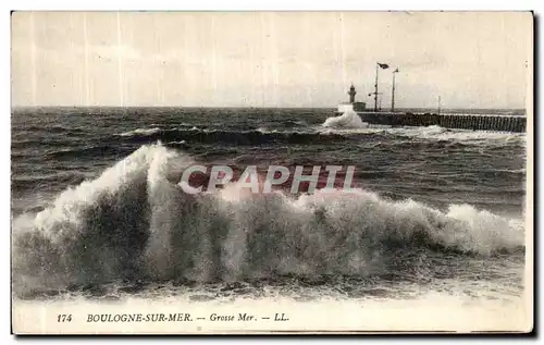 Cartes postales Boulogne sur Mer Grosse Mer