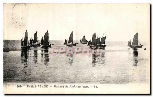 Ansichtskarte AK Le Touquet Paris Plage Bateaux de Peche au Large