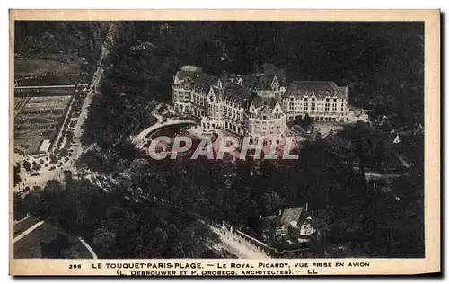 Cartes postales La Touquet Paris Plage Le Royal Plcardy Vue Prise En Avion