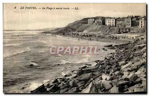 Cartes postales Le Portel La Plage a maree haute