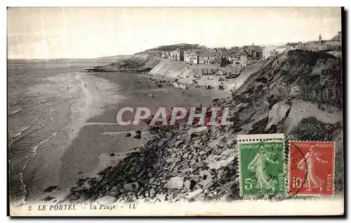 Ansichtskarte AK Le Portel La Plage et le vieux port