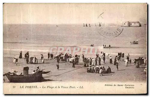 Ansichtskarte AK Le Portel La Plage et le Vieux Port