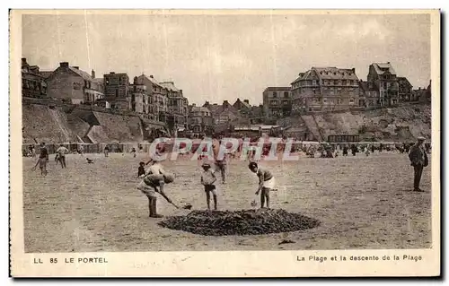 Cartes postales Le Portel Les La Plage et la descente de la Plage