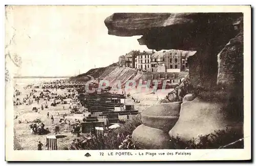 Ansichtskarte AK Le Portel La Plage vue des Falaises