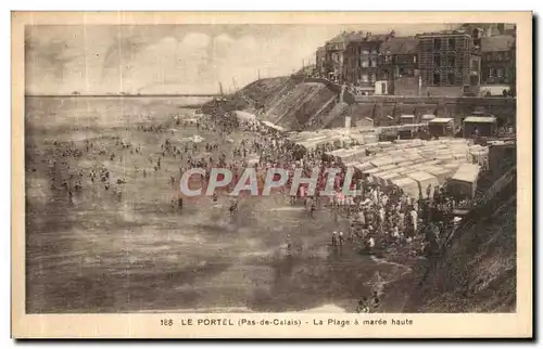 Cartes postales Le Portel La Plage a Maree haute