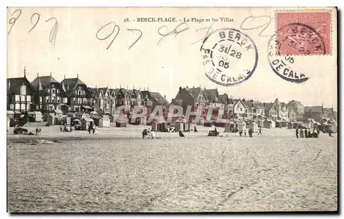 Cartes postales Berck Plage La Plage et les Villas