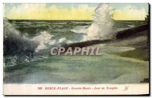 Cartes postales Berck Plage Grande Maree Jour de Tempete