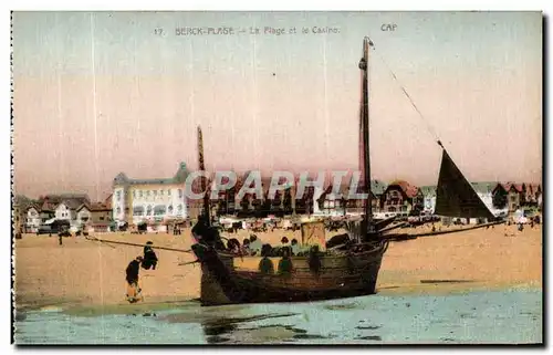 Cartes postales Berck Plage La Plage et le Casino Bateau