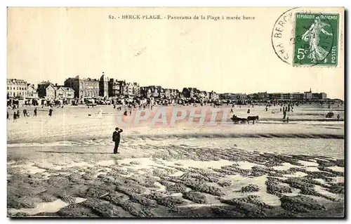 Cartes postales Berck Plage Panorama de la Plage a maree basse