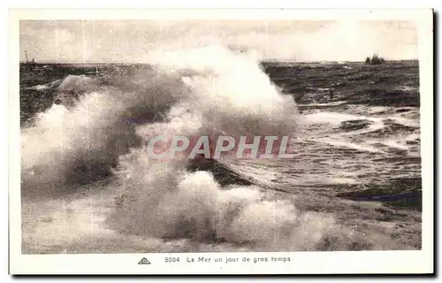 Cartes postales La Mer un jour de gros temps