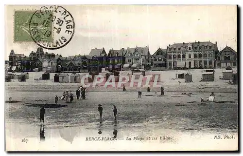 Cartes postales Berck Plage La Plage et les Villas