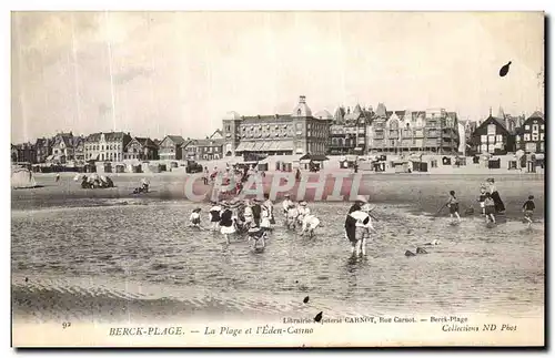 Ansichtskarte AK Berck Plage La Plage et l Eden Casino