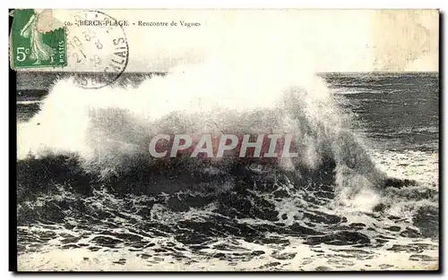 Cartes postales Berck Plage Rencontre de Vagues