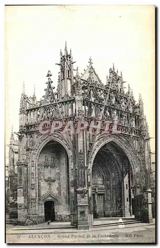 Cartes postales Alencon Grand Portail de la Cathedrale