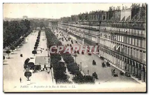 Cartes postales Paris Perspective de la Rue de Rivoli