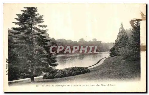 Cartes postales Paris Bois de Boulogne en automne Autour du grand lac