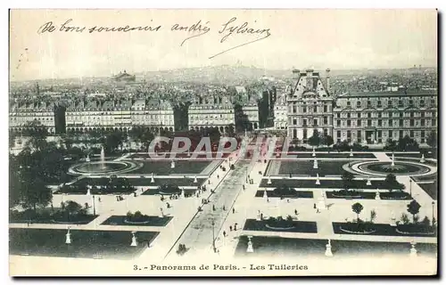 Cartes postales Paris Panorama Les Tuileries